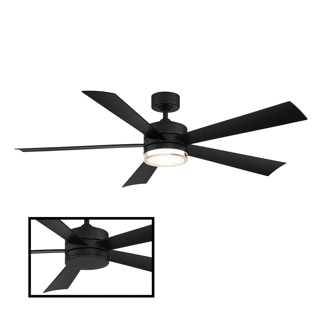 Modern Forms Fan Wynd FR-W1801-52L-MB Ceiling Fan 52 - Matte Black, Matte Black/