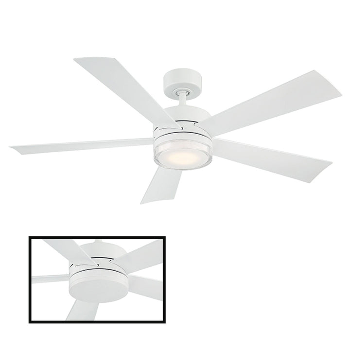 Modern Forms Fan Wynd FR-W1801-52L-27-MW Ceiling Fan 52 - Matte White, Matte White/