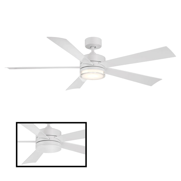 Modern Forms Fan Wynd FR-W1801-60L-27-MW Ceiling Fan 60 - Matte White, Matte White/