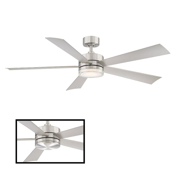 Modern Forms Fan Wynd FR-W1801-60L-35-SS Ceiling Fan 60 - Stainless Steel, Stainless Steel/