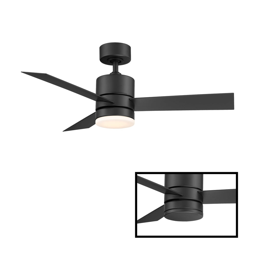 Modern Forms Fan Axis FR-W1803-44L-35-MB Ceiling Fan 44 - Matte Black, Matte Black/