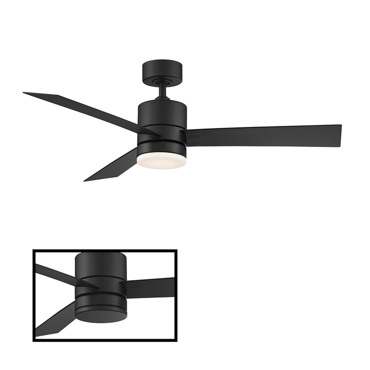 Modern Forms Fan Axis FR-W1803-52L-MB Ceiling Fan 52 - Matte Black, Matte Black/