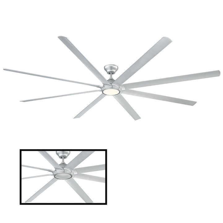 Modern Forms Fan Hydra FR-W1805-120L-TT Ceiling Fan 120 - Titanium Silver, Titanium Silver/