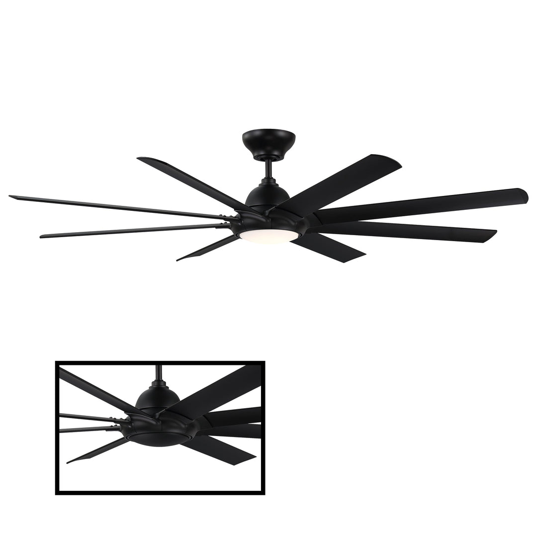 Modern Forms Fan Hydra FR-W1805-80L-MB Ceiling Fan 80 - Matte Black, Matte Black/