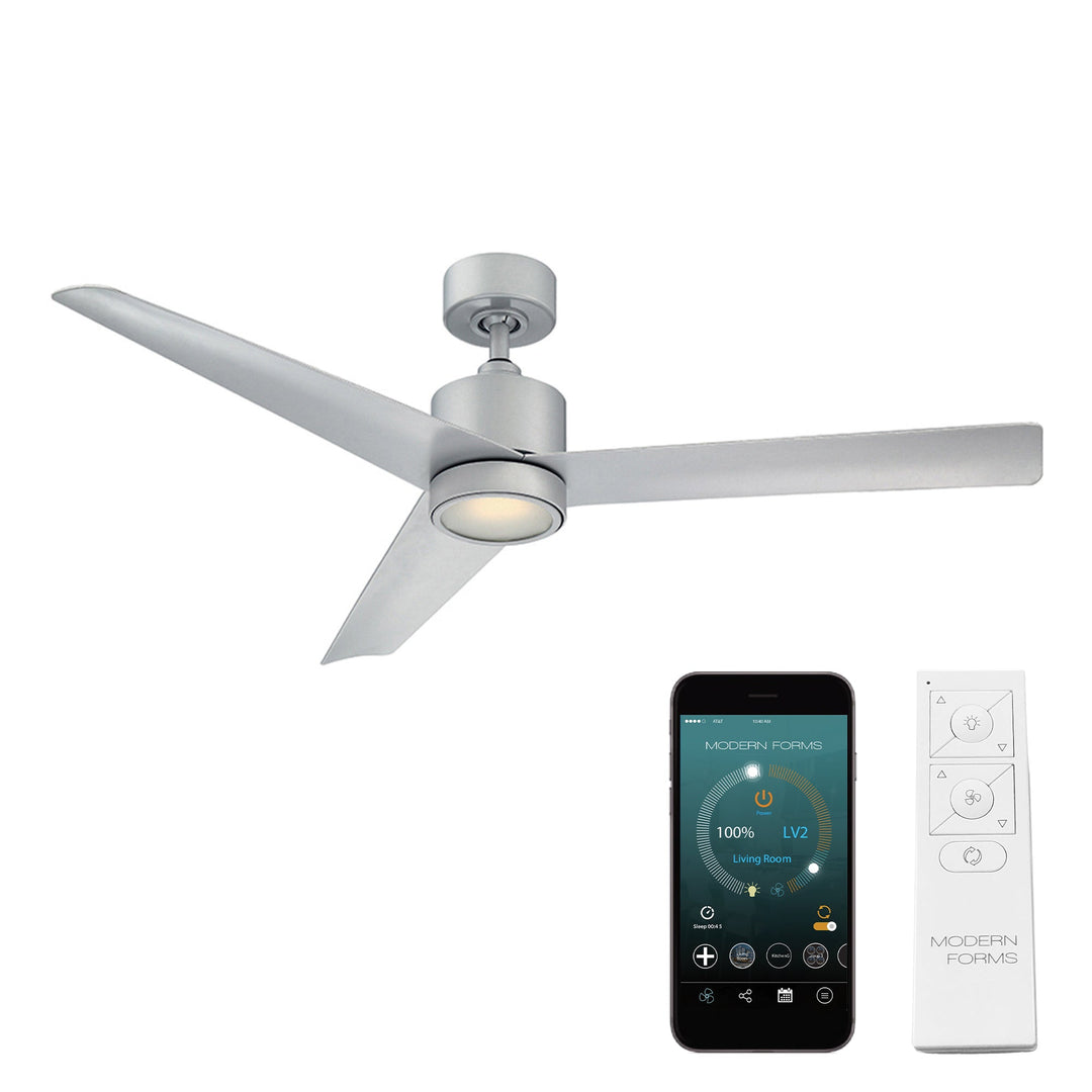 Modern Forms Fan Lotus FR-W1809-54L-27-TT Ceiling Fan 54 - Titanium Silver, Titanium Silver/