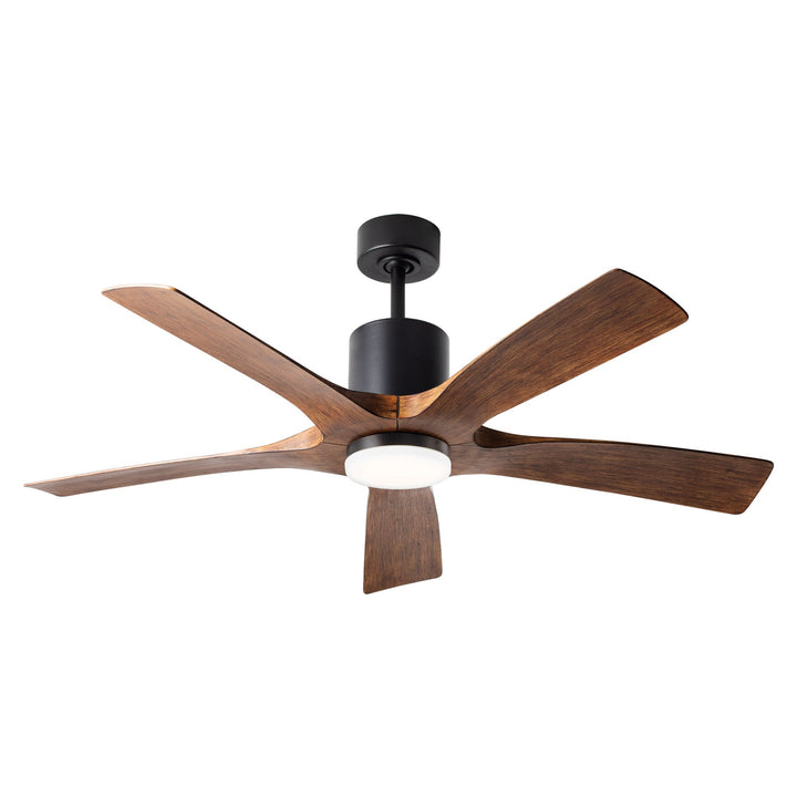 Modern Forms Fan Aviator 5 FR-W1811-5-MB/DK Ceiling Fan 54 - Matte Black/Distressed Koa, Distressed Koa/