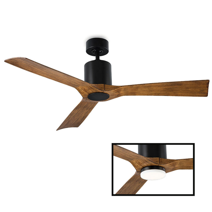 Modern Forms Fan Aviator FR-W1811-54-MB/DK Ceiling Fan 54 - Matte Black/Distressed Koa, Distressed Koa/