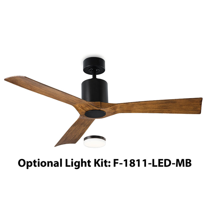Modern Forms Fan Aviator FR-W1811-54-MB/DK Ceiling Fan 54 - Matte Black/Distressed Koa, Distressed Koa/