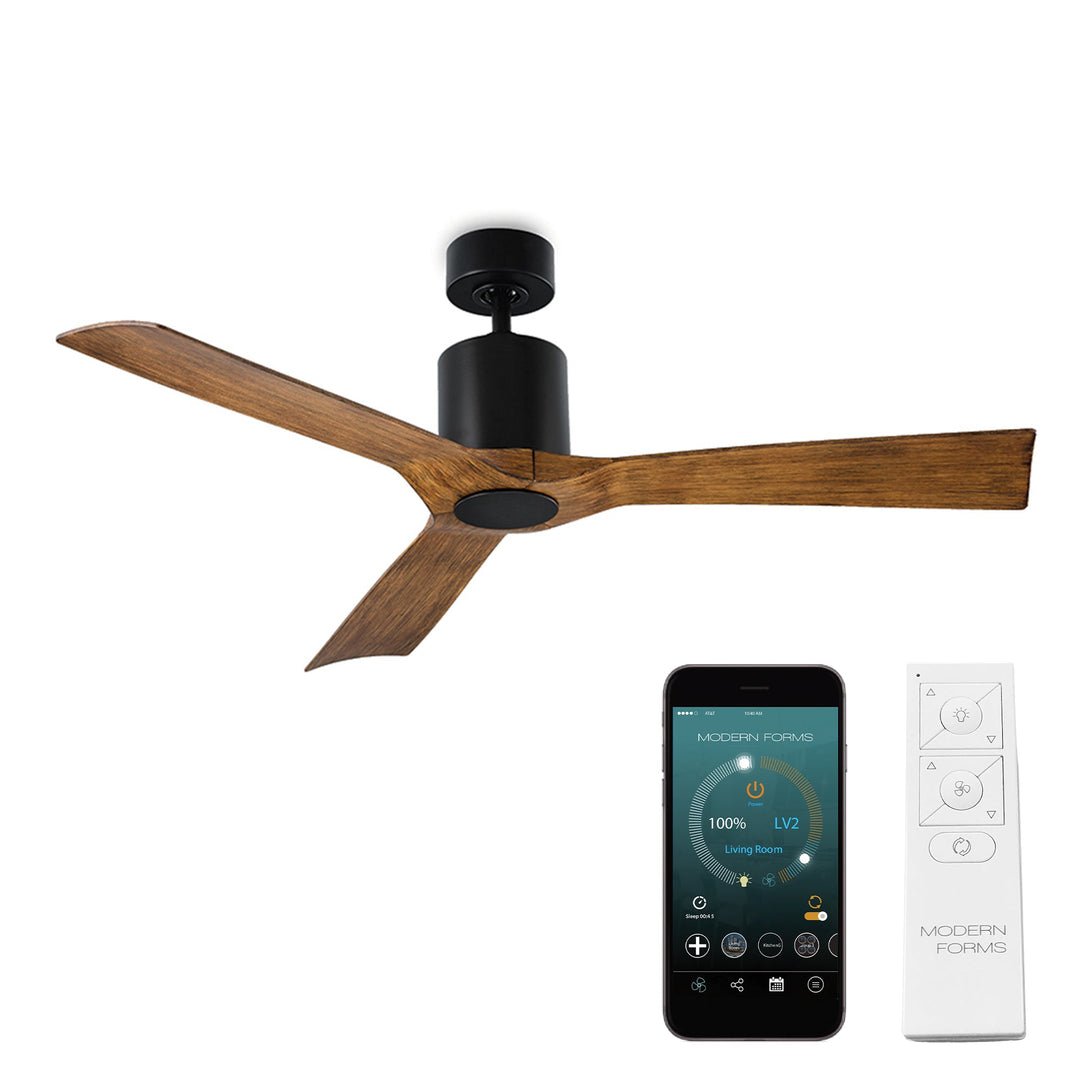 Modern Forms Fan Aviator FR-W1811-54-MB/DK Ceiling Fan 54 - Matte Black/Distressed Koa, Distressed Koa/