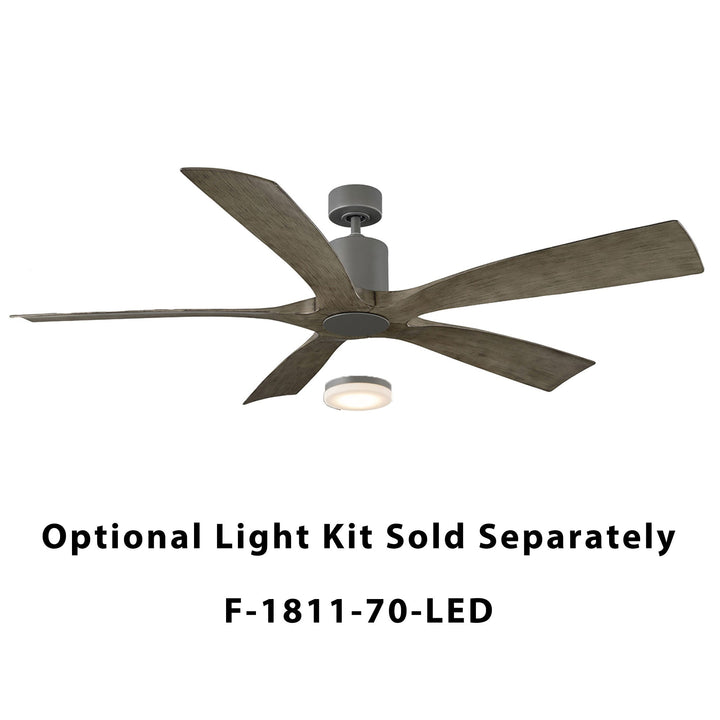 Modern Forms Fan Aviator 70 FR-W1811-70-GH/WG Ceiling Fan 70 - Graphite/Weathered Gray, Weathered Gray/