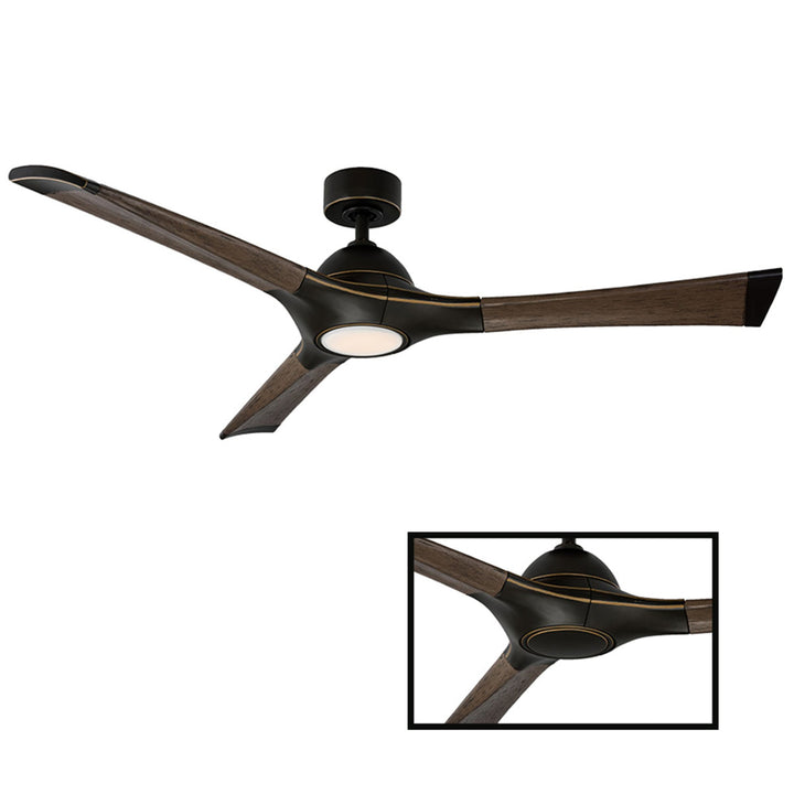 Modern Forms Fan Woody FR-W1814-60L-BZ/DW Ceiling Fan 60 - Bronze/Dark Walnut, Dark Walnut/