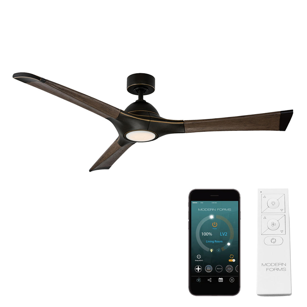 Modern Forms Fan Woody FR-W1814-60L-BZ/DW Ceiling Fan 60 - Bronze/Dark Walnut, Dark Walnut/