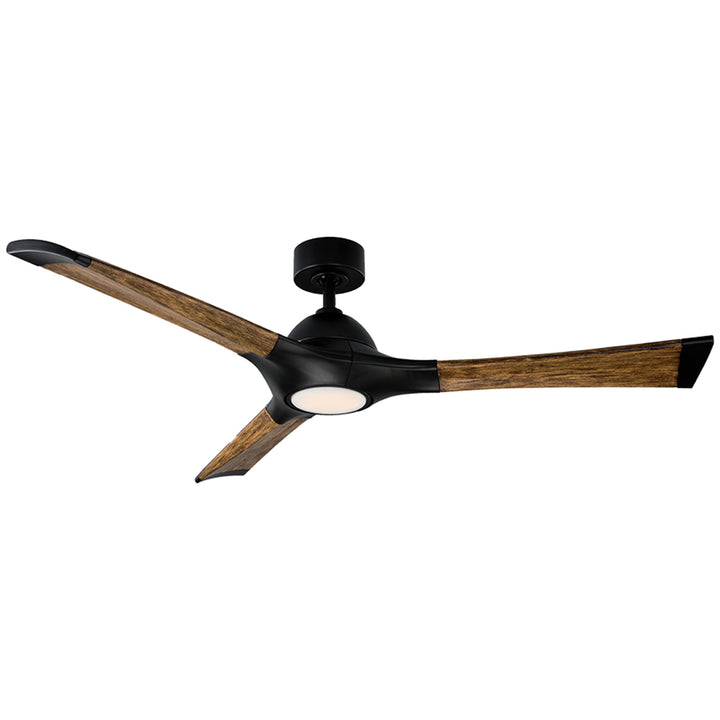 Modern Forms Fan Woody FR-W1814-60L-MB/DK Ceiling Fan 60 - Matte Black/Distressed Koa, Distressed Koa/