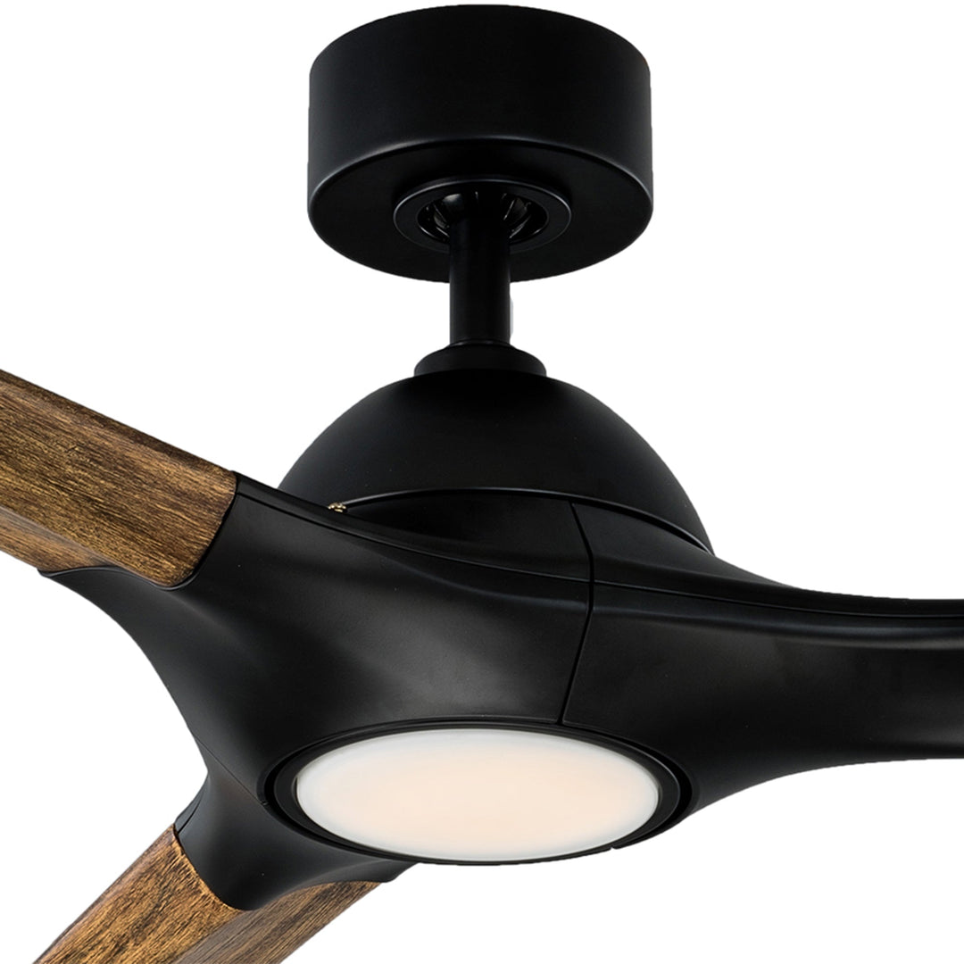 Modern Forms Fan Woody FR-W1814-60L-MB/DK Ceiling Fan 60 - Matte Black/Distressed Koa, Distressed Koa/