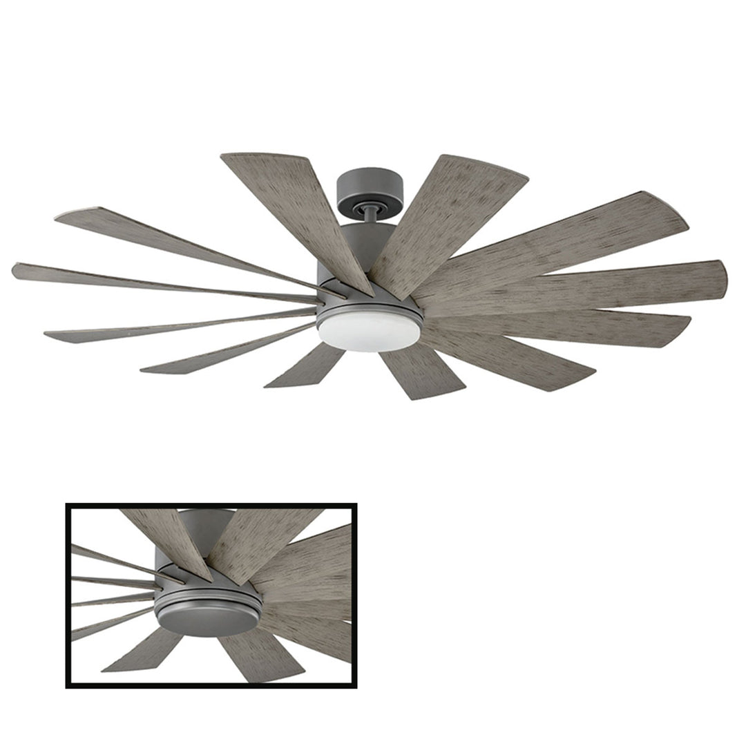 Modern Forms Fan Windflower FR-W1815-60L35GHWG Ceiling Fan 60 - Graphite/Weathered Gray, Weathered Gray/