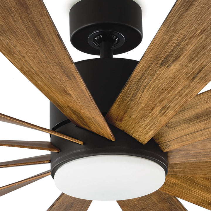 Modern Forms Fan Windflower FR-W1815-60L-MB/DK Ceiling Fan 60 - Matte Black/Distressed Koa, Distressed Koa/