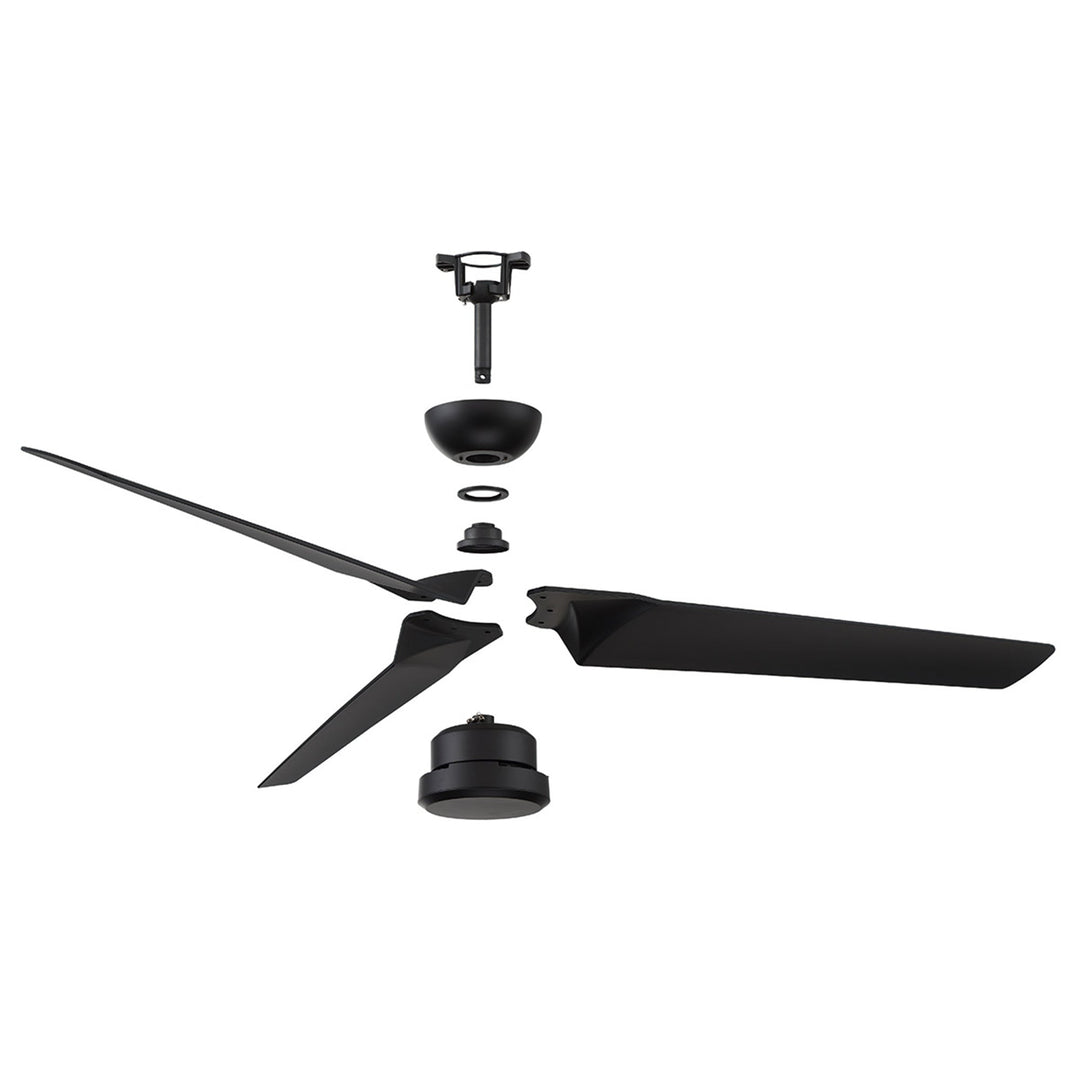 Modern Forms Fan Roboto FR-W1910-52-MB Ceiling Fan 52 - Matte Black, Matte Black/