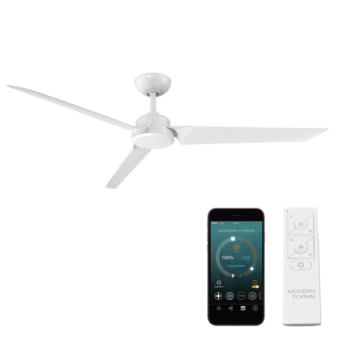 Modern Forms Fan Roboto FR-W1910-62-MW Ceiling Fan 62 - Matte White, Matte White/