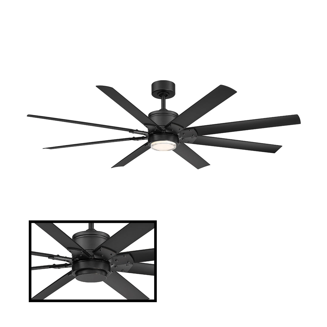 Modern Forms Fan Renegade FR-W2001-52L-35-MB Ceiling Fan 52 - Matte Black, Matte Black/