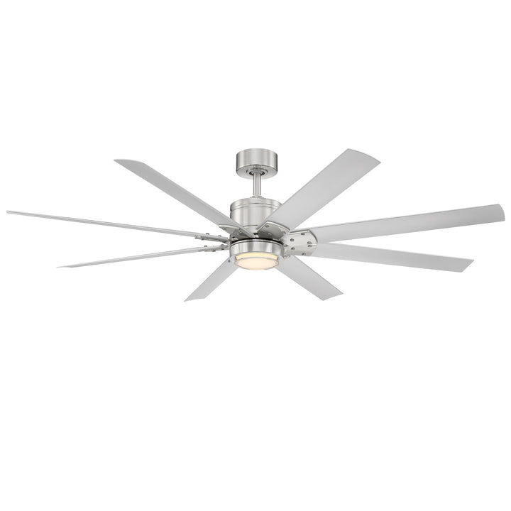 Modern Forms Fan Renegade FR-W2001-66L35BNTT Ceiling Fan 66 - Brushed Nickel/Titanium Silver, Titanium Silver/