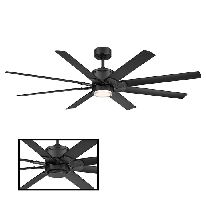 Modern Forms Fan Renegade FR-W2001-66L-27-MB Ceiling Fan 66 - Matte Black, Matte Black/