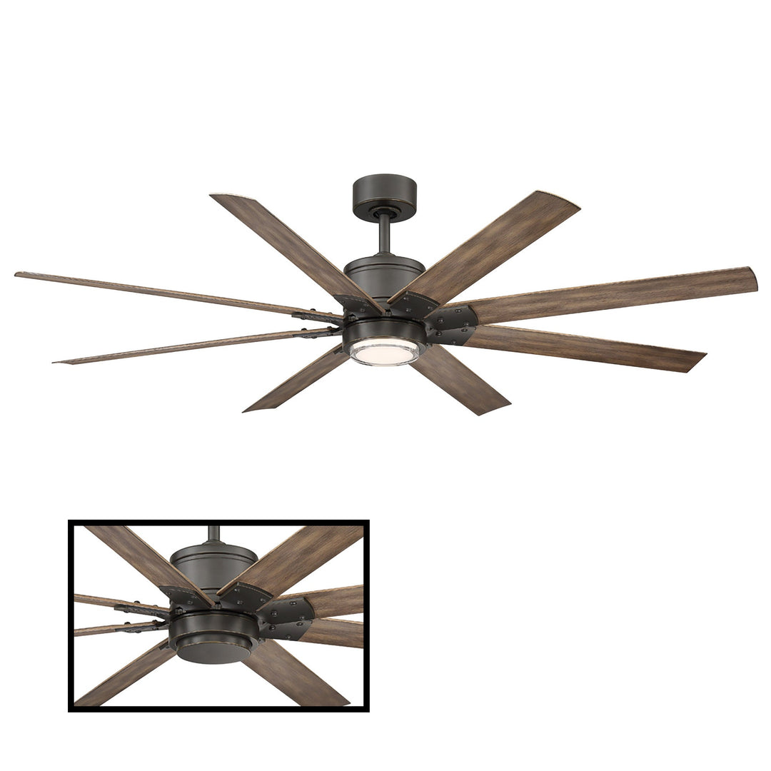 Modern Forms Fan Renegade FR-W2001-66L-OB/BW Ceiling Fan 66 - Oil Rubbed Bronze/Barn Wood, Barn Wood/