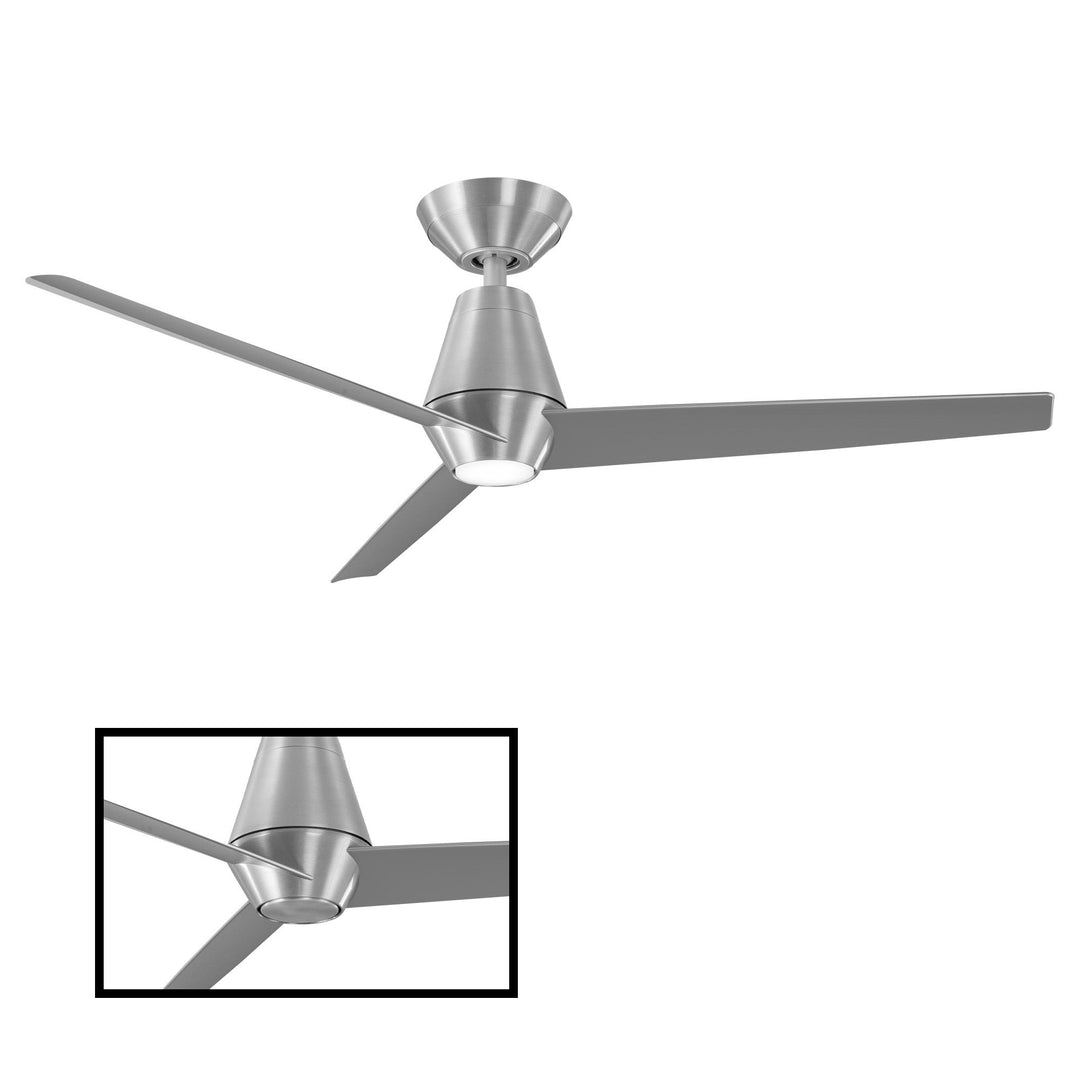 Modern Forms Fan Slim FR-W2003-52L-27-BA Ceiling Fan 52 - Brushed Aluminum/Titanium, Titanium Silver/