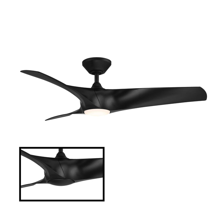 Modern Forms Fan Zephyr FR-W2006-52L-27-MB Ceiling Fan 52 - Matte Black, Matte Black/