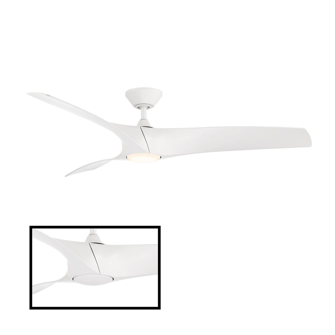 Modern Forms Fan Zephyr FR-W2006-52L-27-MW Ceiling Fan 52 - Matte White, Matte White/