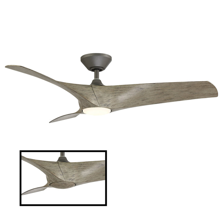 Modern Forms Fan Zephyr FR-W2006-62L27GHWW Ceiling Fan 62 - Graphite/Weathered Wood, Weathered Wood/