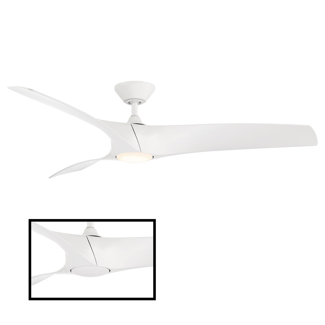 Modern Forms Fan Zephyr FR-W2006-62L-MW Ceiling Fan 62 - Matte White, Matte White/