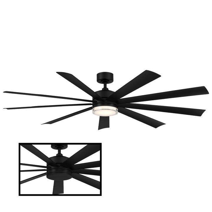 Modern Forms Fan Wynd Xl FR-W2101-72L-35-MB Ceiling Fan 72 - Matte Black, Matte Black/