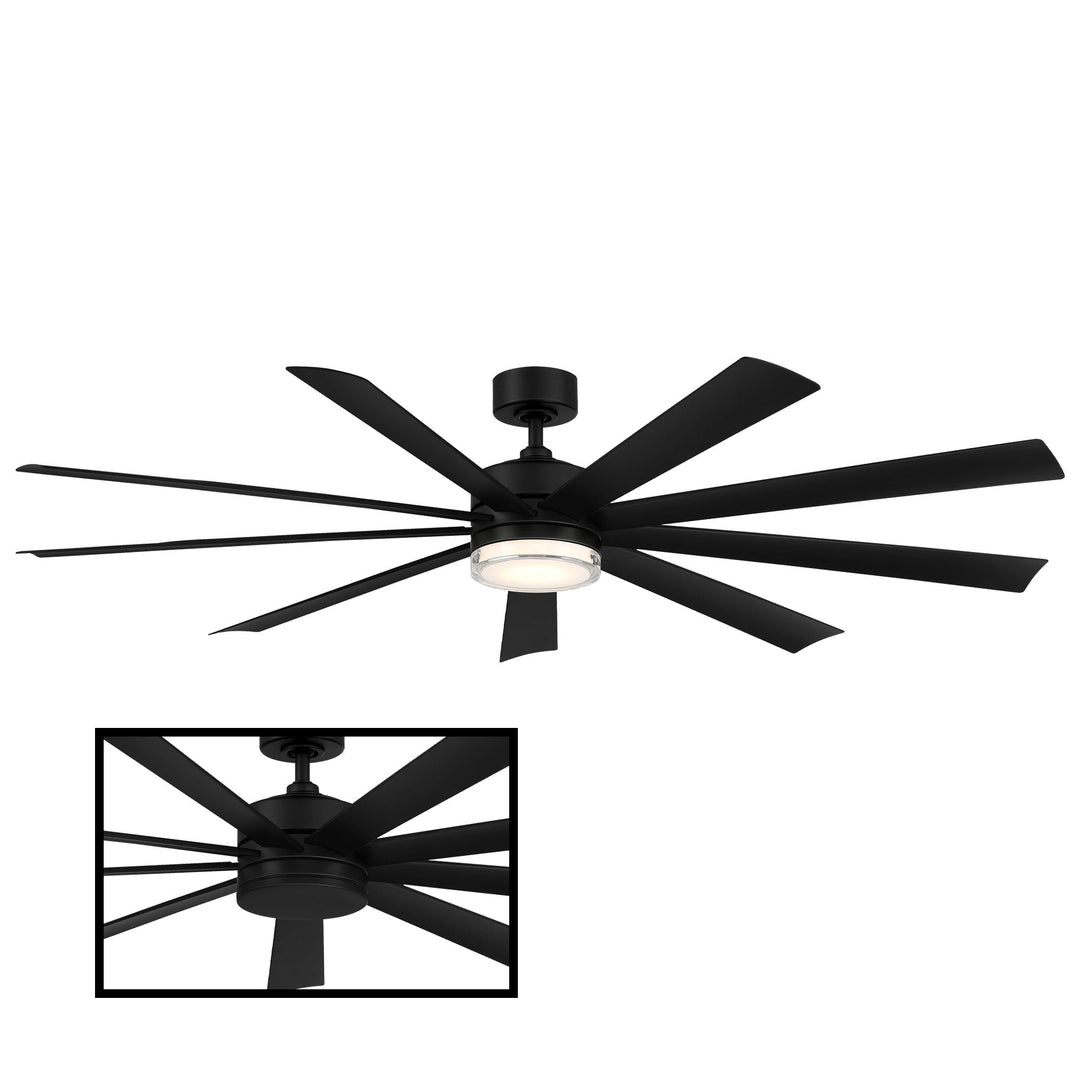 Modern Forms Fan Wynd Xl FR-W2101-72L-27-MB Ceiling Fan 72 - Matte Black, Matte Black/