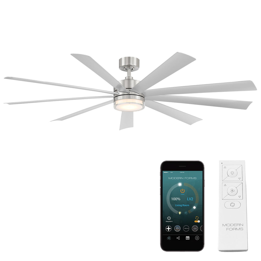 Modern Forms Fan Wynd Xl FR-W2101-72L-27-SS Ceiling Fan 72 - Stainless Steel, Stainless Steel/