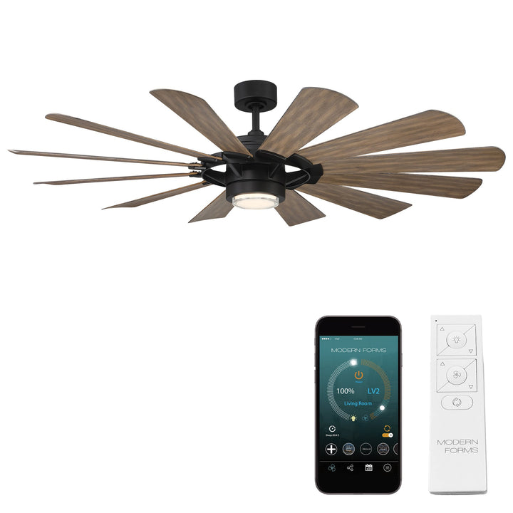 Modern Forms Fan Wynd Mill FR-W2201-65L27MBBW Ceiling Fan 65 - Matte Black/Barn Wood, Barn Wood/
