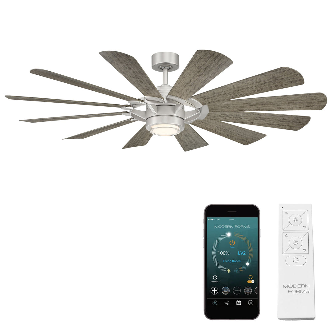 Modern Forms Fan Wynd Mill FR-W2201-65L35STWW Ceiling Fan 65 - Steel/Weathered Wood, Weathered Wood/