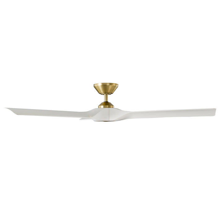 Modern Forms Fan Torque FR-W2204-58-SB/MW Ceiling Fan 58 - Soft Brass/Matte White, Matte White/