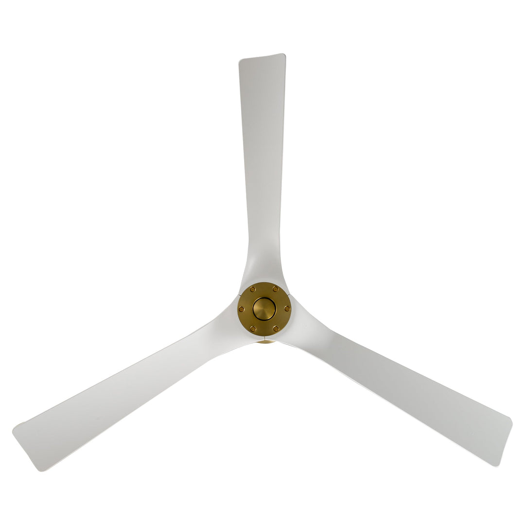 Modern Forms Fan Torque FR-W2204-58-SB/MW Ceiling Fan 58 - Soft Brass/Matte White, Matte White/