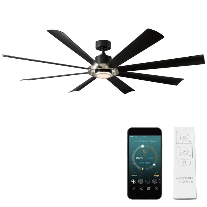 Modern Forms FR-W2303-72L35BNMB  Aura Ceiling Fan Accessory Brushed Nickel/Matte Black