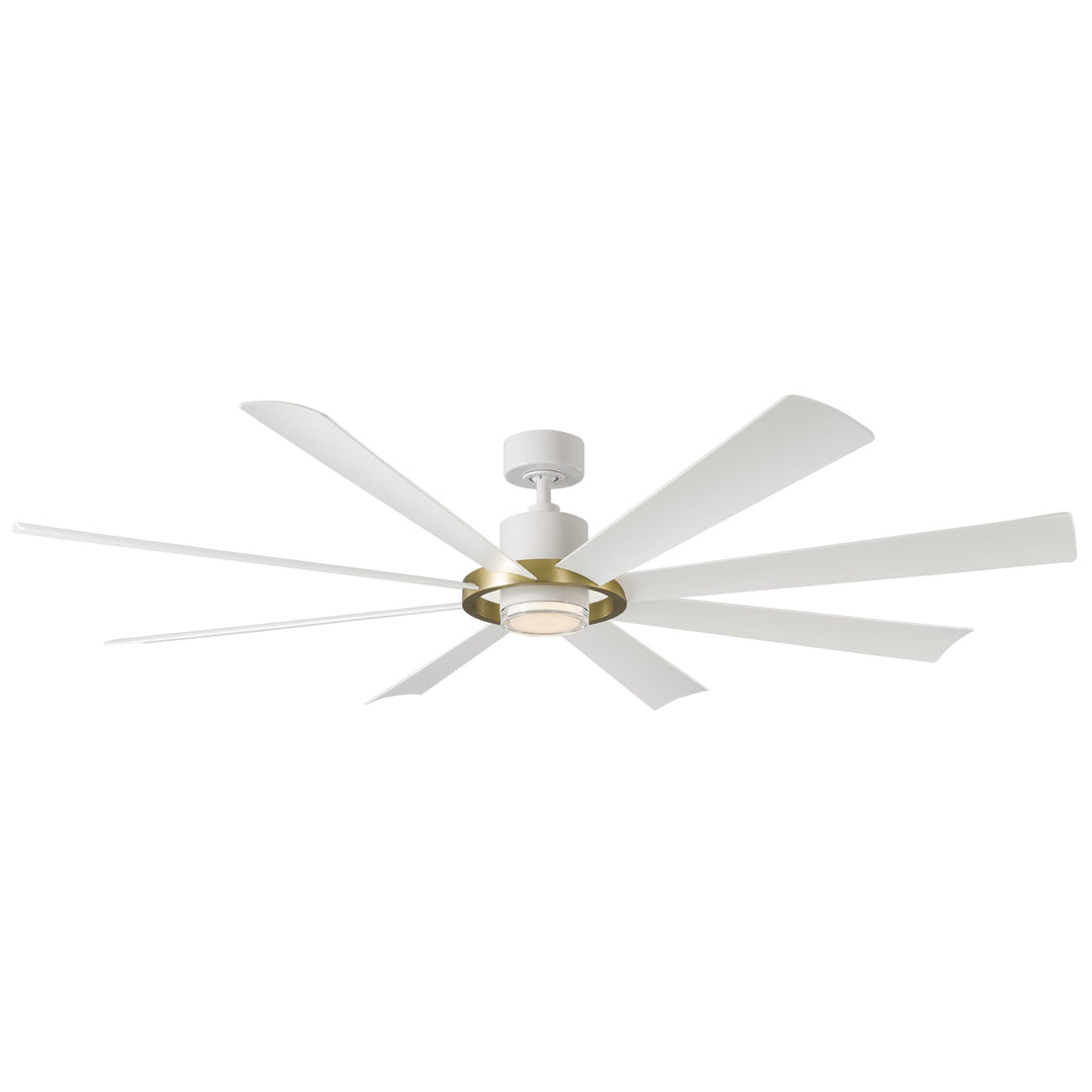 Modern Forms Fan Aura FR-W2303-72L-SB/MW Ceiling Fan 72 - Soft Brass/Matte White, Matte White/