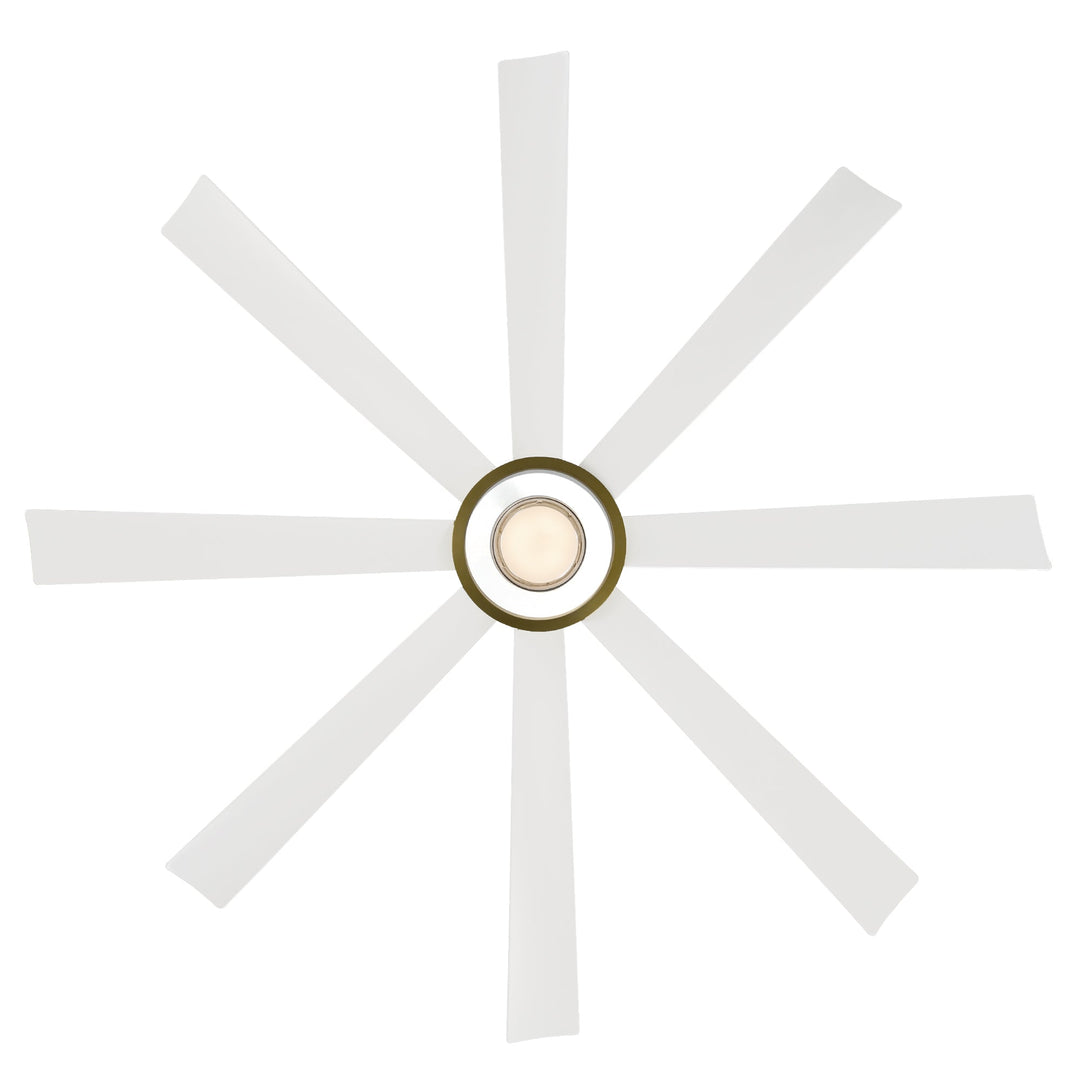 Modern Forms Fan Aura FR-W2303-72L-SB/MW Ceiling Fan 72 - Soft Brass/Matte White, Matte White/