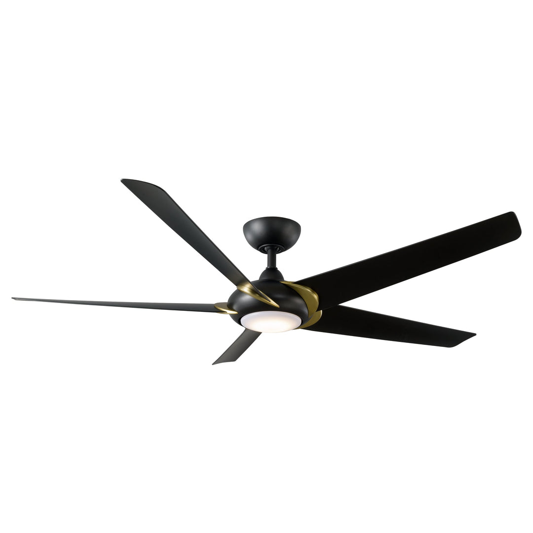 Modern Forms Fan Lucid FR-W2304-62L-SB/MB Ceiling Fan 62 - Soft Brass Arms/Matte Black, Matte Black/