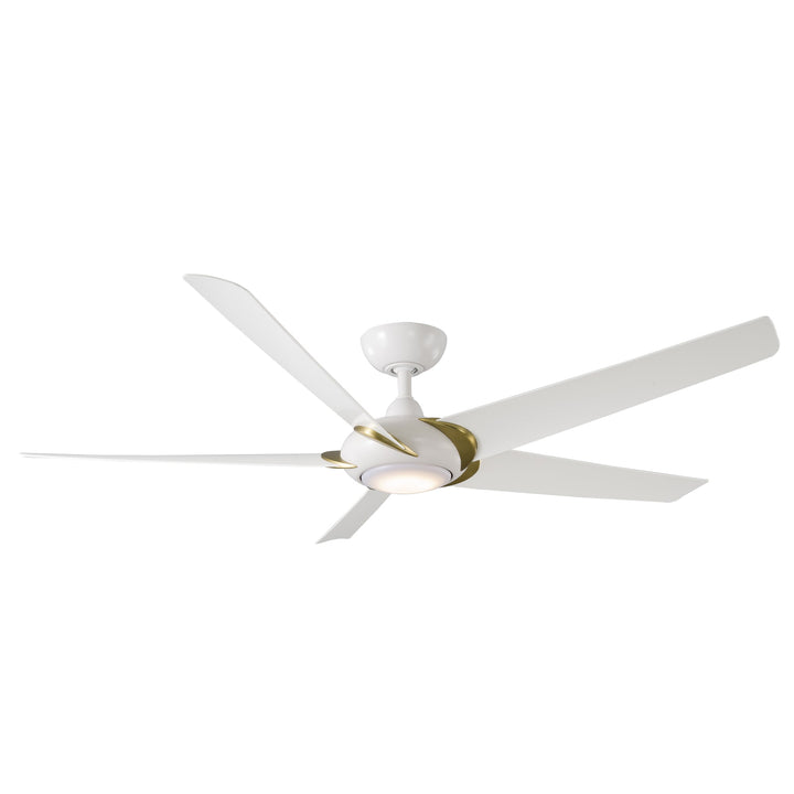 Modern Forms FR-W2304-62L27SBMW  Lucid Ceiling Fan Accessory Soft Brass Arms/Matte White