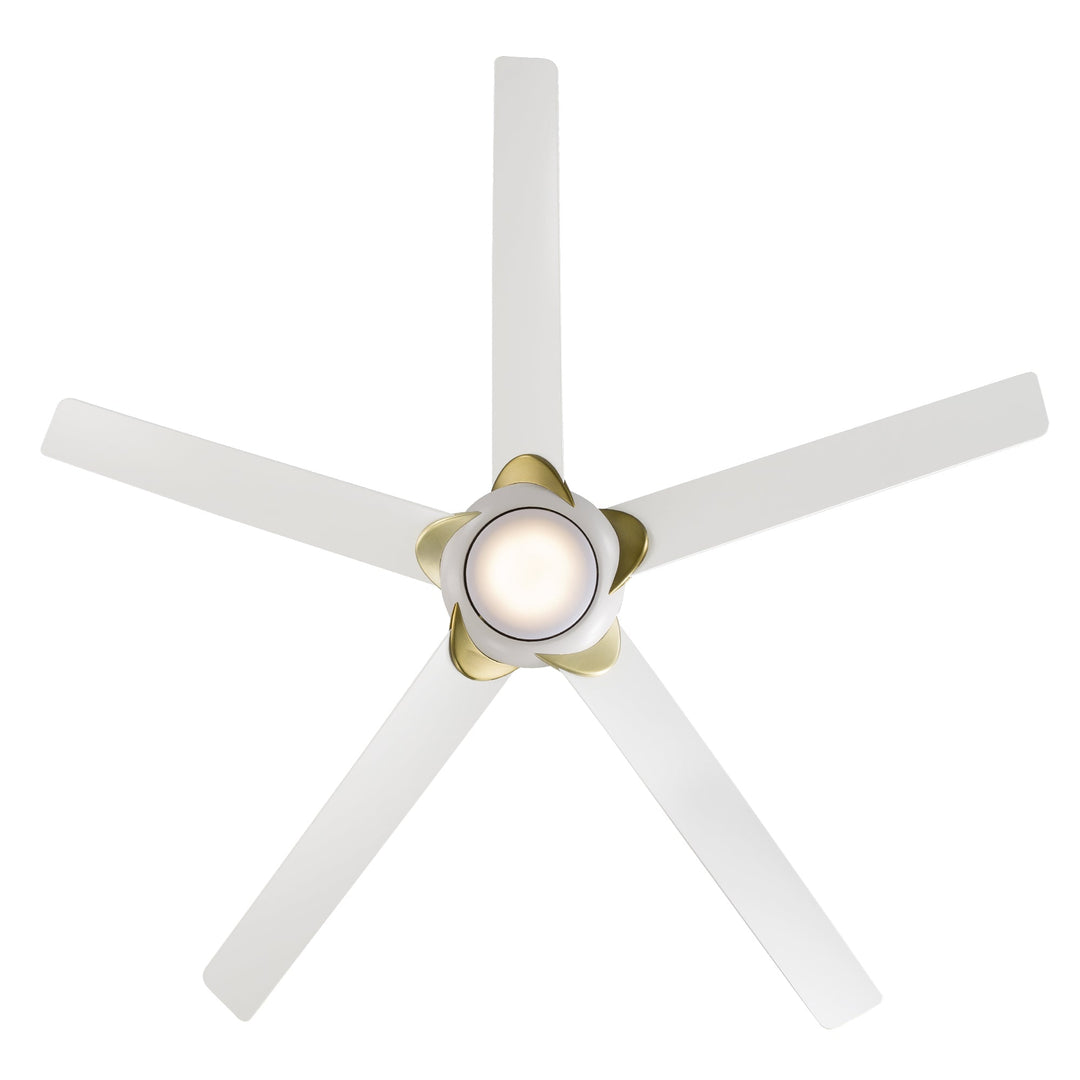 Modern Forms FR-W2304-62L27SBMW  Lucid Ceiling Fan Accessory Soft Brass Arms/Matte White