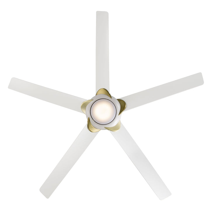 Modern Forms FR-W2304-62L27SBMW  Lucid Ceiling Fan Accessory Soft Brass Arms/Matte White