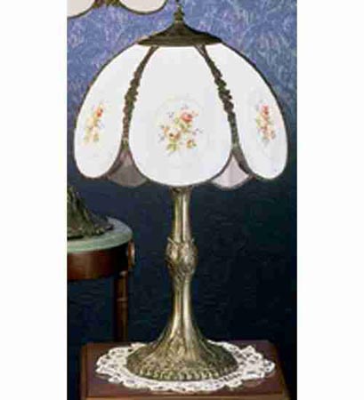 Meyda Tiffany Lighting 26817 Rose Bouquet One Light Table Lamp Lamp Bronze / Dark