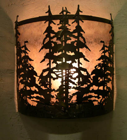 Meyda Tiffany Tall Pines 81261 Wall Light - Antique Copper