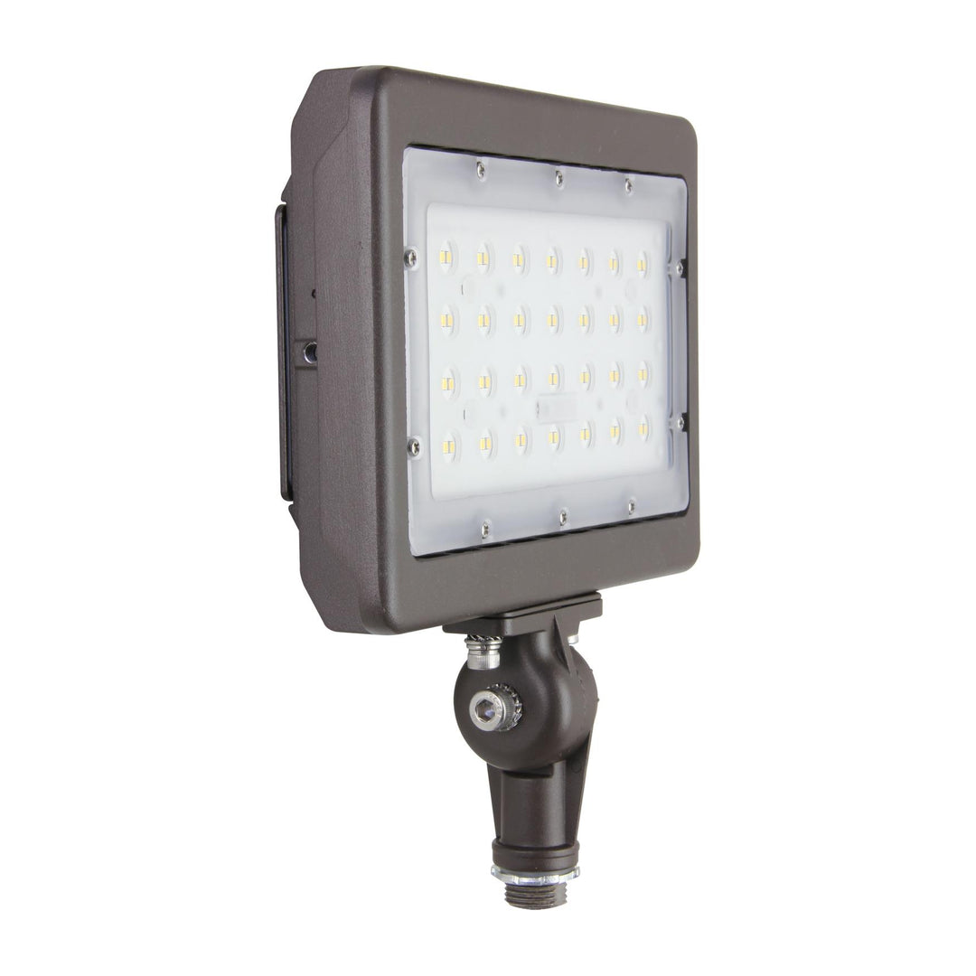 Maxlite Lighting 104218  Maxlite Slim Led Flood Light 50W 120-277Vv Narrrow 4000K Bronze Knuckle 1/2" Threaded Nipple Mount Led Flood Light