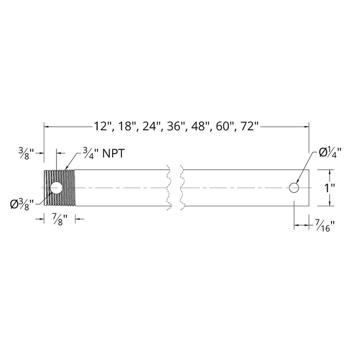 Modern Forms XF-36-ST  Fan Accessories Ceiling Fan Accessory Steel