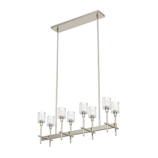 Alora salita LP314308PNRC Pendant Light - Ribbed Crystal/Polished Nickel